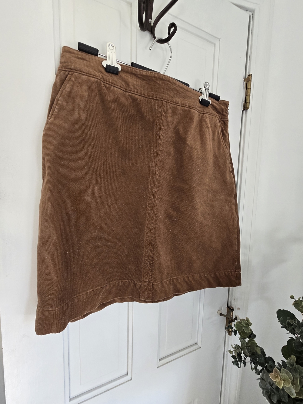 Talbots Brown Corduroy Midi Skirt